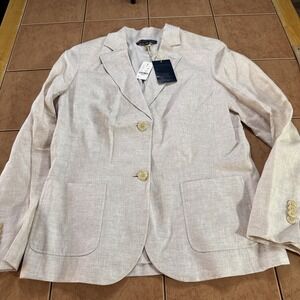 Brooks Brothers Light Beige Linen Blend Blazer